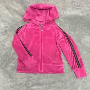 Skechers - long sleeve Velour hooded Jacket. Size 2